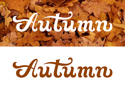 Autumn lettering logo