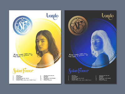 Solar Power poster blue dark design graphic design illustrator inspiration lorde merch music photoshop poster poster design print printing design song song poster text typography white yellow