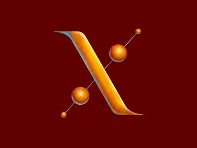 "X" abstract alphabet design icon illustration typography