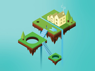 Leaving Home design flat illustration isometric isometric design