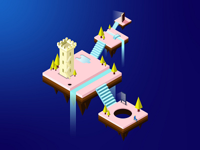 The Arrival design illustration isometric isometric design