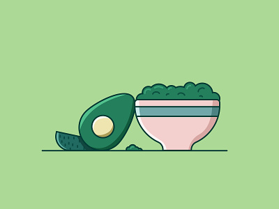 Avocado & Guac avocado design flat icon illustration vector