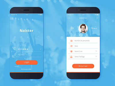 WIP / Naister - Mobile app android app booking clubbing ios mobile reservation