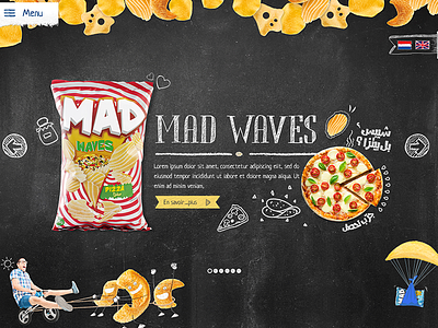 MAD CHIPS black chalk chips doodles mad chips snacks website