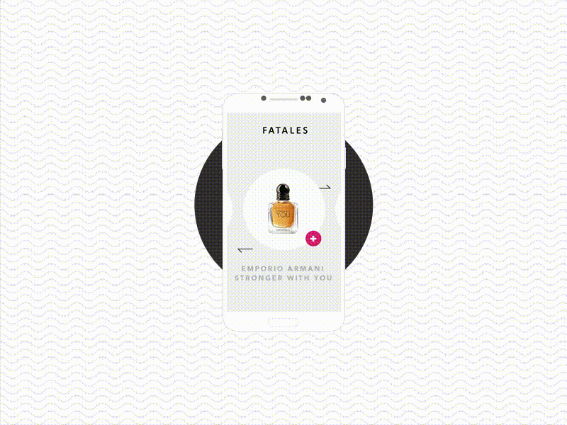 Minimal Product Showcase - Elastic effect Animation animation elastic fatales gif minimal perfume product tunisia