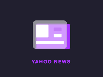 Icon Design - Yahoo News artwork design glassmorphism icon icondesign iconography illustration illustrator logo logo design