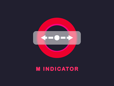 Icon Design - M Indicator artwork design glassmorphism graphic design icon icondesign iconography illustraion illustration illustrator logo