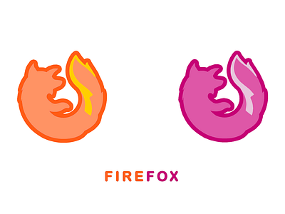 Icon Design - Firefox flat graphic design icon icon design icondesign iconography illustrator logo logo design redesign ui