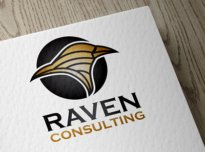 Logo Design for Raven Consulting branding design flat illustration illustrator logo logo design minimal typography vector