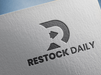 Restock Daily Logo Concept branding design flat illustrator logo logo design logodesign minimal typography vector