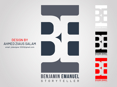 Benjamin Emanuel Logo Design branding creative logo creative logo idea design flat font logo illustrator initial logo logo logo design minimal typography vector