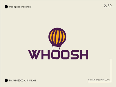 Daily Logo Challenge: Day 2 branding daily logo challenge design graphic design hot air balloon logo illustrator logo logo design vector whoosh logo