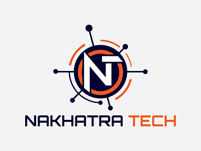 Nakhatra Tech Logo adobe illustrator branding design graphic design illustrator logo logo design tech logo technology logo design vector
