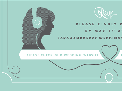 Sarah and Kerry invitation poster screen print wedding