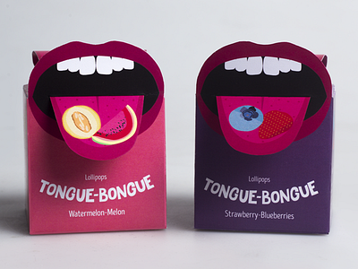 Tongue-Bongue box branding design illustration packagedesign packaginig vector