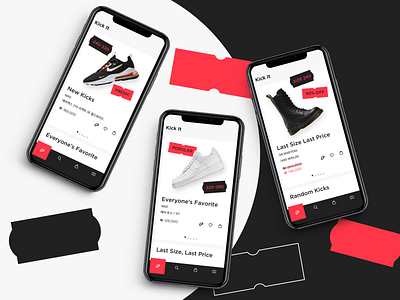 KICK IT : AR Shoes Size App app augmented reality design shoes shoes app sneakers ui ux web