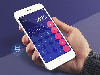 Calculator - Day19 My Free UI/UX SketchApp Training