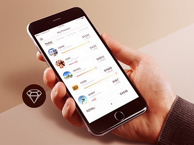 My Finance - Day33 My Free UI/UX SketchApp Challenge