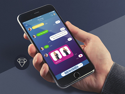 Direct Messaging - Day35 My Free UI/UX SketchApp Challenge