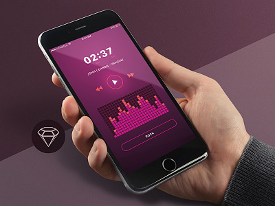 Music EQ App - Day41 My Free UI/UX SketchApp Challenge