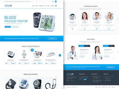 MedicLab - Health Care PSD Template