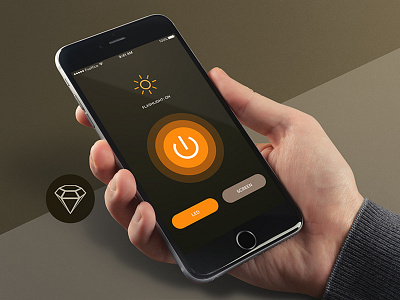 Flashlight App - Day44 My Free UI/UX SketchApp Challenge app daily ui day100 day44 flashlight freebie ios sketchapp ui ui challenge ux