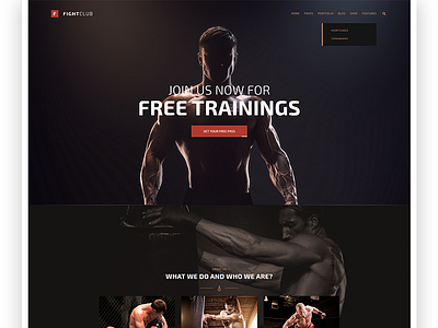 FightClub - Fight & Fitness Club Wordpress Theme boxing combat crossfit fight fightclub fitness gym health mma shop sport wordpress