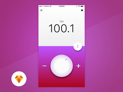FM Radio - Day83/100 My UI/UX Free SketchApp Challenge app design daily ui fm free freebie ios radio sketch sketchapp ui ui design ux