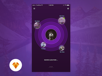 Search location - Day86/100 My UI/UX Free SketchApp Challenge