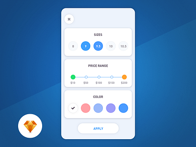 Filters - Day96 My UI/UX Free SketchApp Challenge