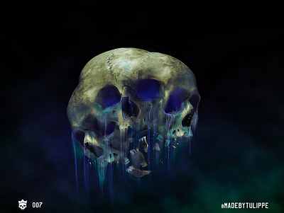 SkullShare 007 cover art editing graphic graphic art photoshop skull skull art skulls