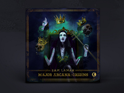 Major Arcana EP - The Hierophant artwork album cover branding cover art graphic art photo composite photoshop skull art tarot card voodoo