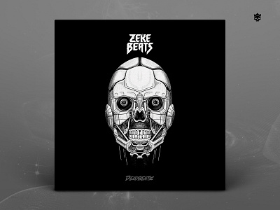 Zeke Beats - Bad Robot Single - Deadbeats cover art cyborg design graphic art illustration procreate robot skull art zeke beats