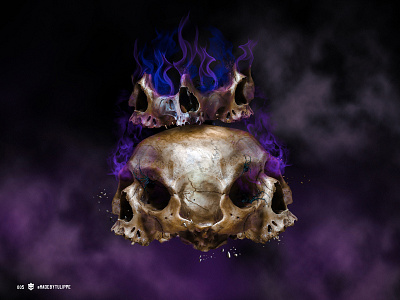 SkullShare 005 Crown cover art editing graphic graphic art photo composite photoshop skull skull art