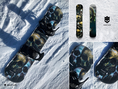 Dondek Custom Snowboard - Skull Share 004 design dondek graphic graphic art illustration photo composite photoshop skull skull art snowboard