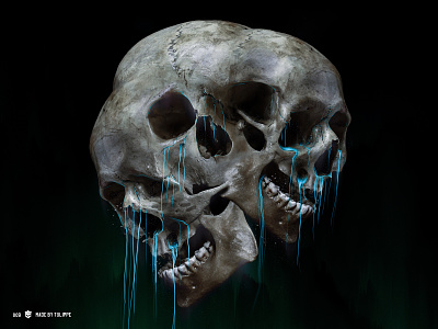 SkullShare 009 - Collision album cover cover art graphic graphic art photo composite photo editing photoshop skull skull and crossbones skull art