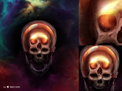 SkullShare 014 - Visions Within cover art edm graphic graphic art photo composite photo editing photoshop skull skull art skulls