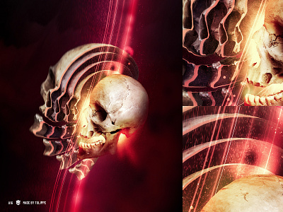 SkullShare 016 -Perceptions album cover cover art edm graphic graphic art illustration photo composite photoshop skull skull art