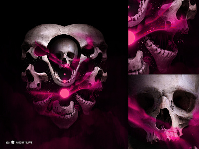 SkullShare 020 - Voices album cover cover art edm graphic art illustration photo composite photo editing photoshop procreate skull skull art
