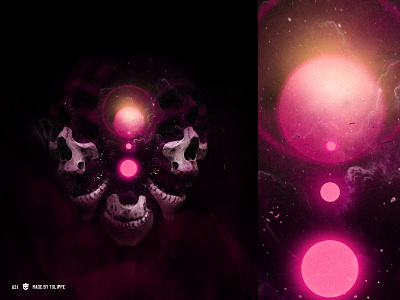 SkullShare 021 - Head space album cover beams cover art esoteric graphic illustration photo composite photoshop skull skull art vision visionary