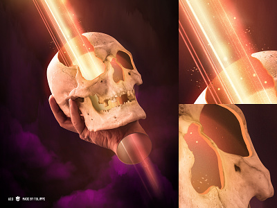 SkullShare 023 - Reconstruction album cover cover art edm graphic art illustration photo composite photo editing photoshop skull skull art