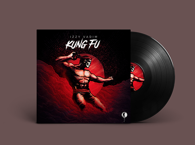 Izzy Vadim - Kung Fu (Kannibalen Records) album cover cover art graphic graphic art illustration illustrator ipad pro ipad procreate kannibalen record