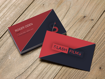Slash films brand design card graphisme logo visit card