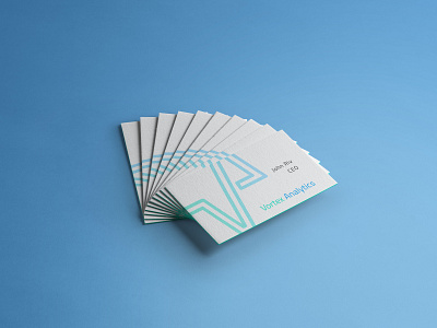 Vortex analytics branding graphisme logo visit card