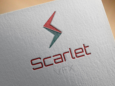 Scarlet branding graphics logo mockup paper