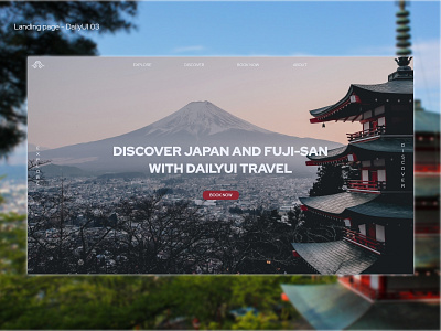 DailyUI 03 - Landing page adobexd challenge dailyui desktop graphics interfaces japan travel ui uidesign web