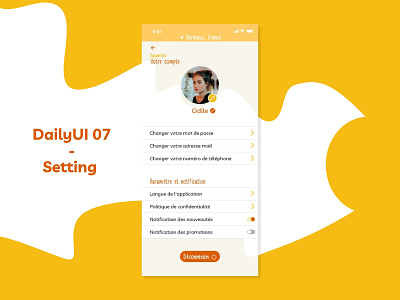 DailyUI 07 - Setting adobexd app challenge dailyui design graphics interfaces ui uidesign vector