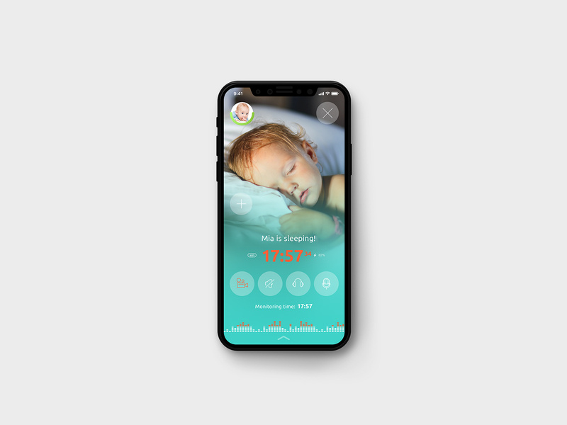 Baby Monitor by Annie Mobile App Screen and UI by Zdeněk Vodák for