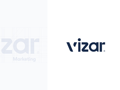 Logo exploration — Vizar® brand branding design identity letter logo marketing production type typography video visual