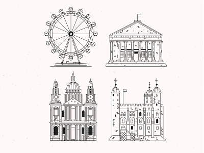 London Landmarks buckingham palace building design illustration illustrator logo london bridge london eye poster posters print design prints vector vector art